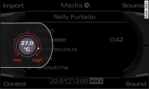 Display: Temperature setting